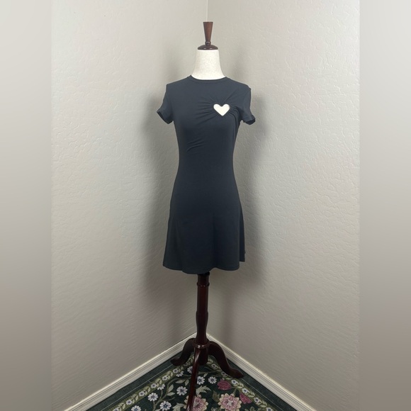 LIMITED EDITION‎ - NWOT - Skims - Cotton Jersey Heart Cut Out Mini Dress - Picture 2 of 8